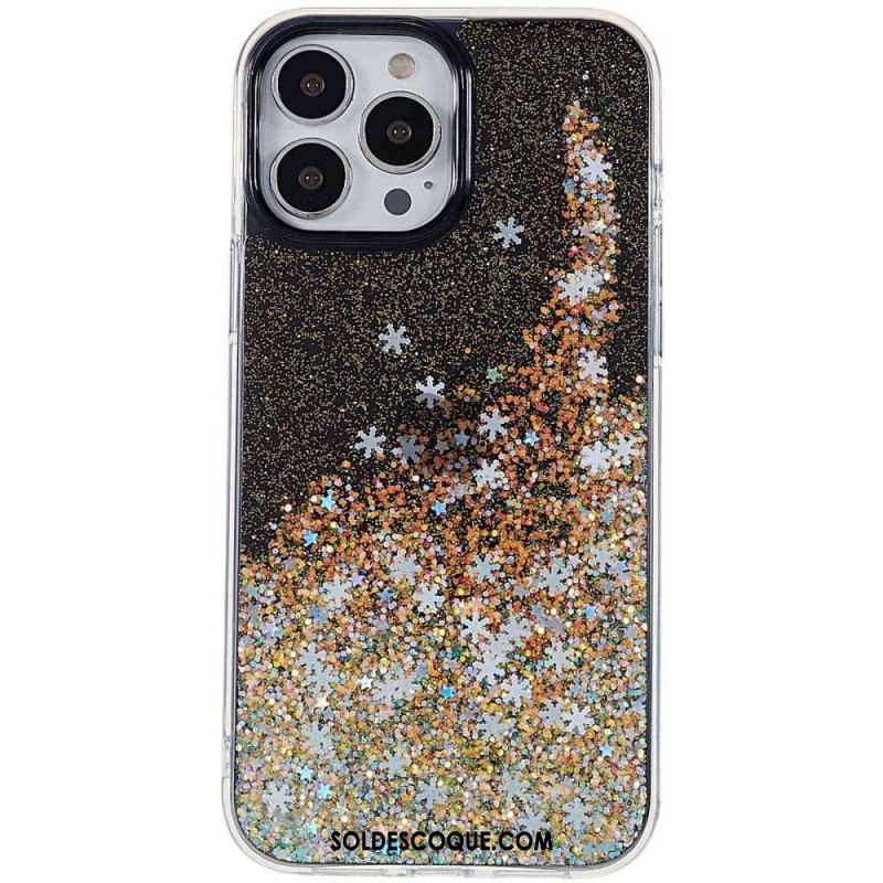 Coque iPhone 14 Pro Paillettes Flocons