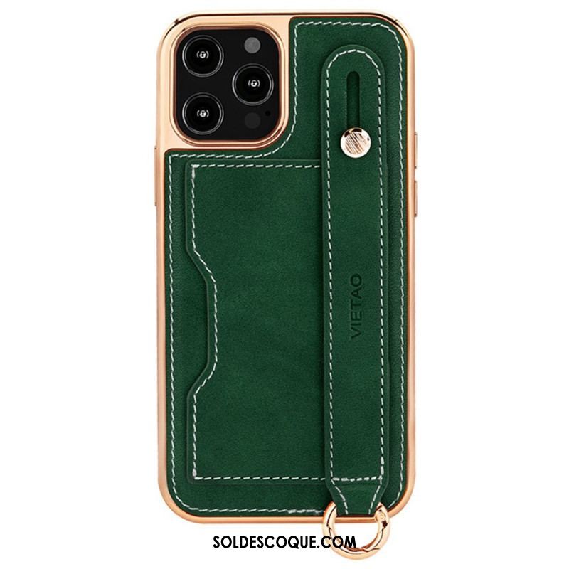 Coque iPhone 14 Pro Porte-Carte avec Sangle Support VIETAO