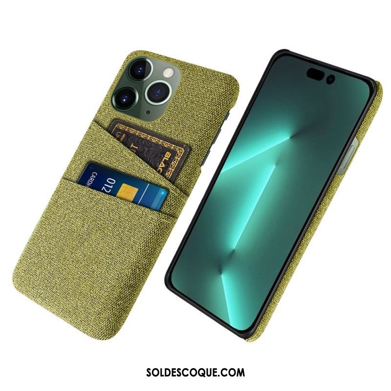 Coque iPhone 14 Pro Porte-Cartes Tissu