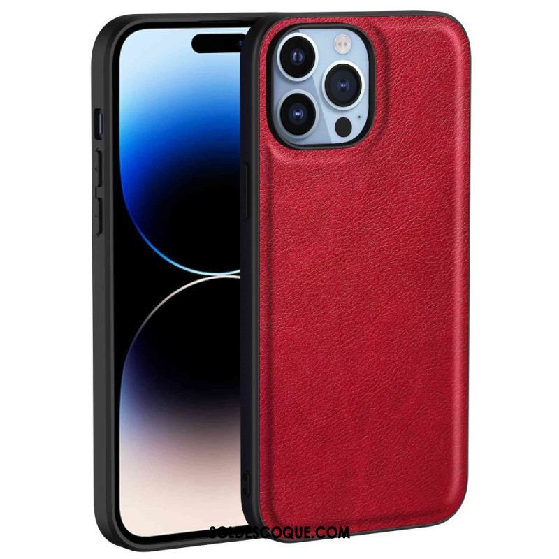 Coque iPhone 14 Pro Simili Cuir Rétro