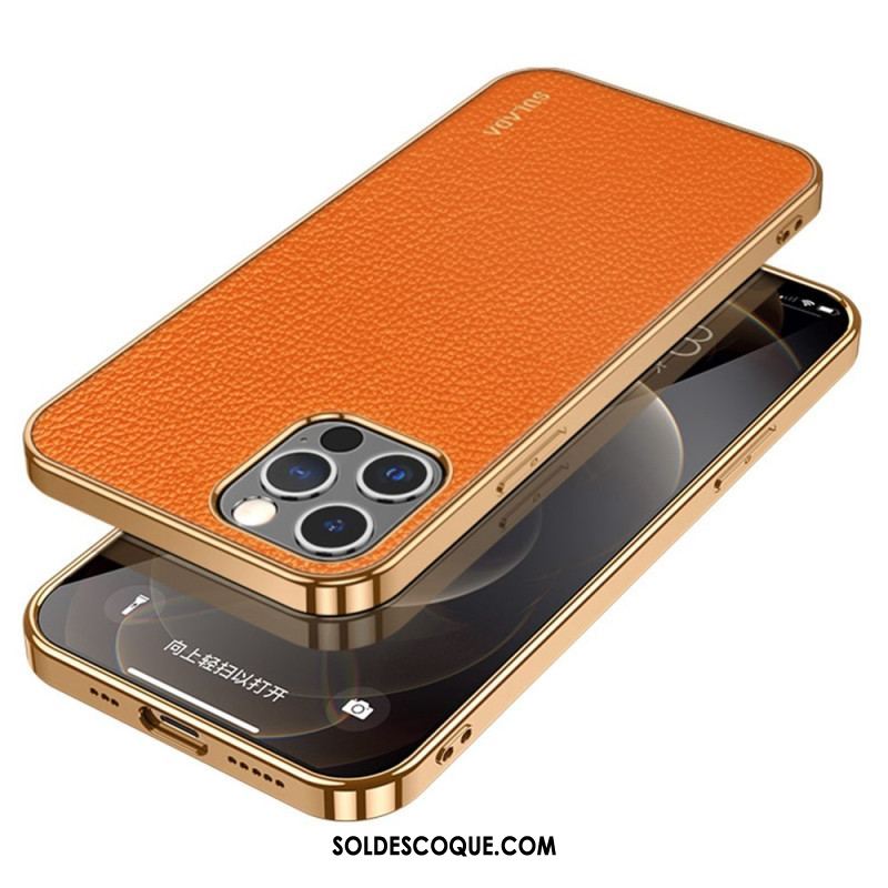 Coque iPhone 14 Pro Style Cuir SULADA