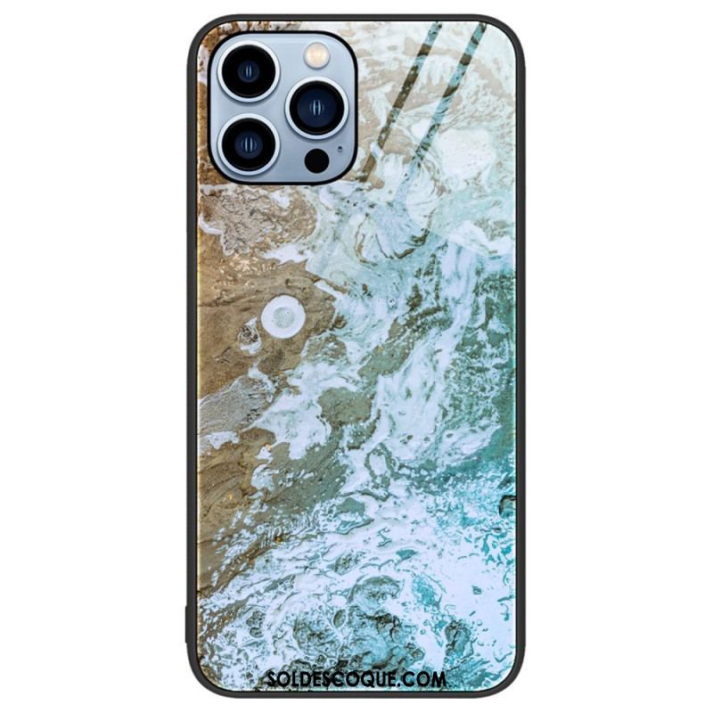 Coque iPhone 14 Pro Verre Trempé Marble Colors