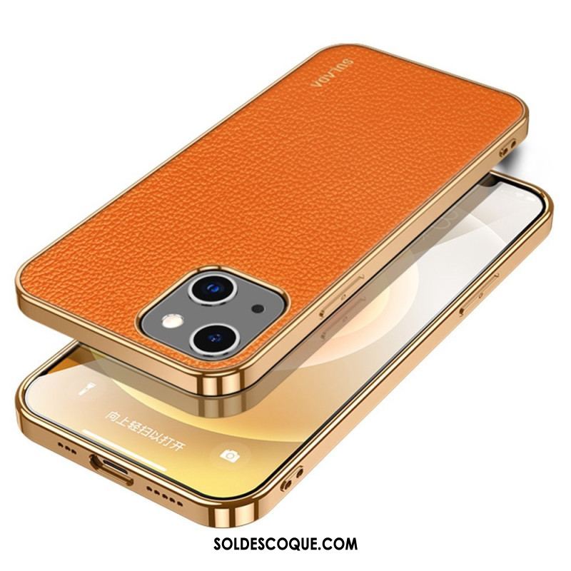 Coque iPhone 14 Style Cuir SULADA