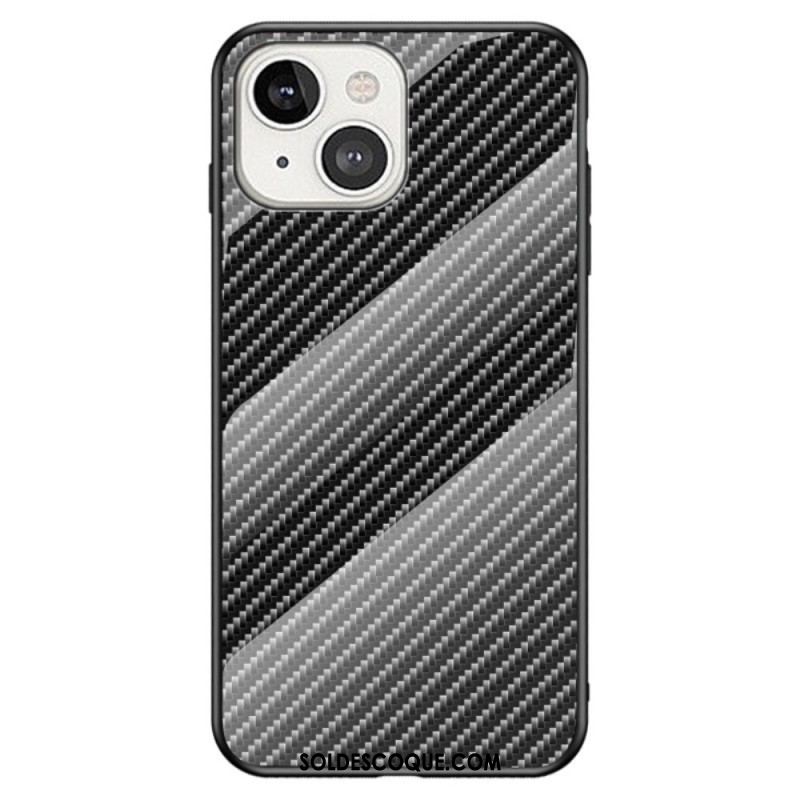 Coque iPhone 14 Verre Trempé Fibre Carbone