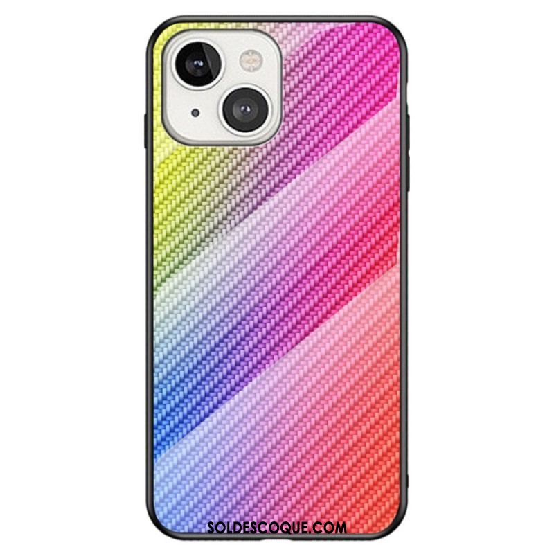 Coque iPhone 14 Verre Trempé Fibre Carbone