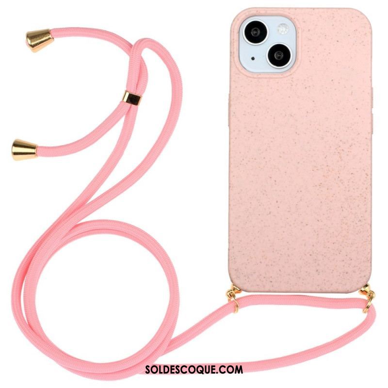 Coque iPhone 14 à Cordon Paille de Blé