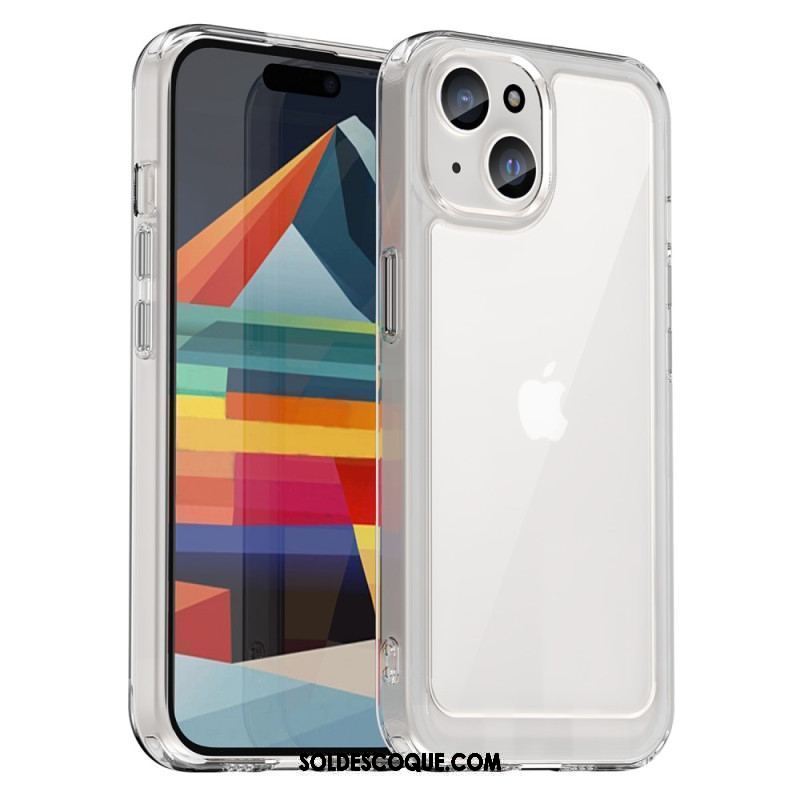 Coque iPhone 15 Plus Dos Acrylique et Rebords Silicone