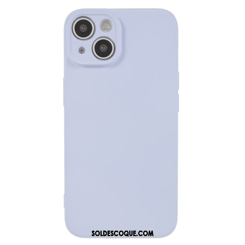 Coque iPhone 15 Plus Silicone Pastel et Microfibre