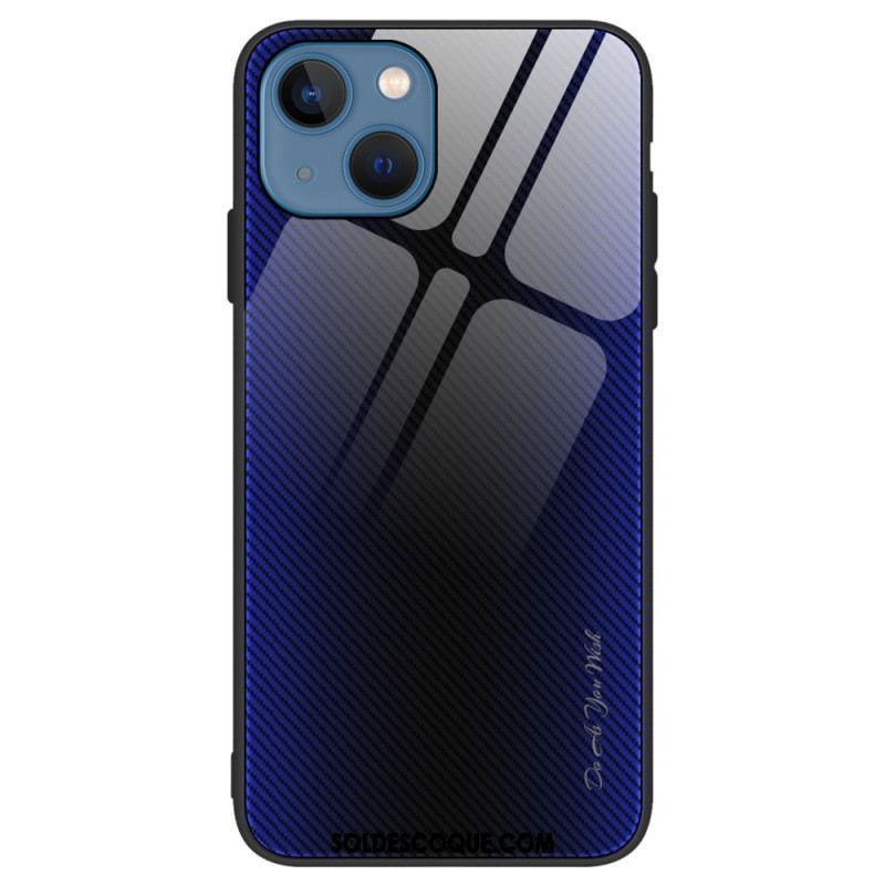 Coque iPhone 15 Plus Verre Trempé Fibre Carbone