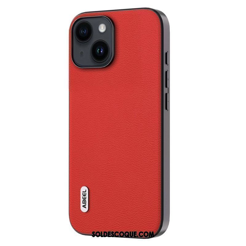 Coque iPhone 15 Plus Véritable Cuir ABEEL