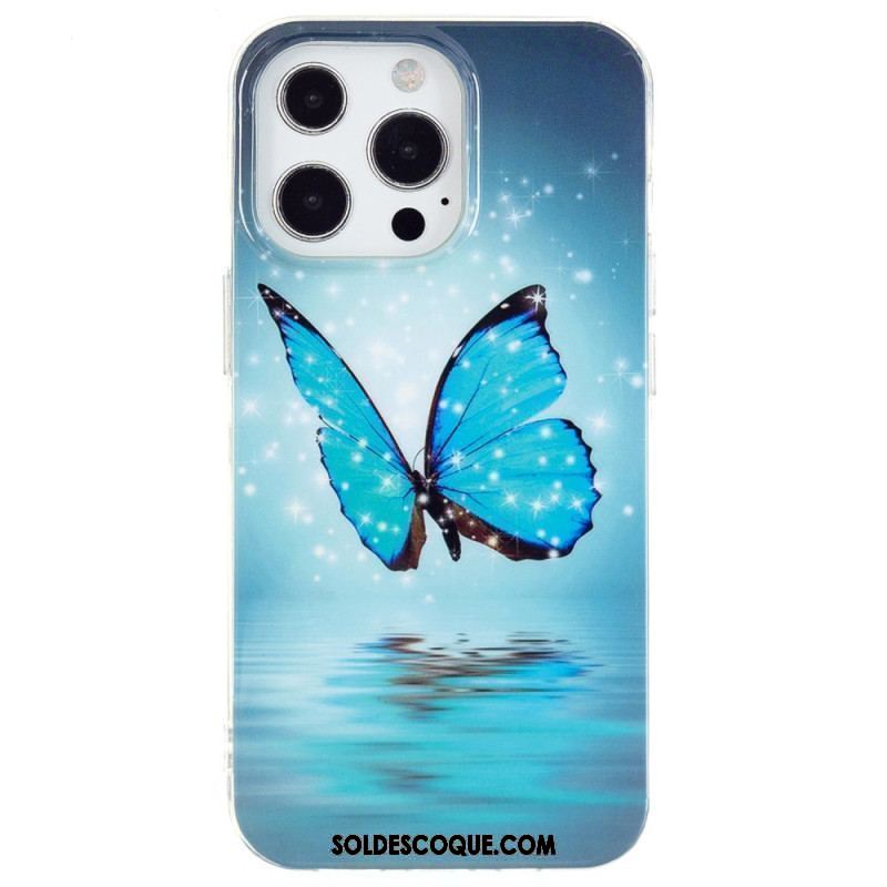 Coque iPhone 15 Pro Fluorescente Papillons