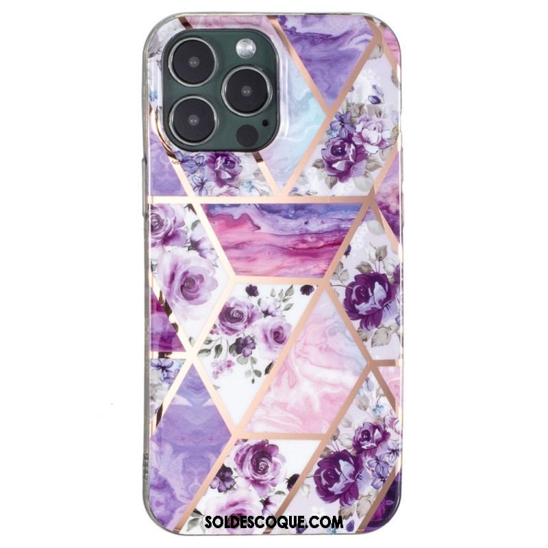 Coque iPhone 15 Pro Marbre Floral