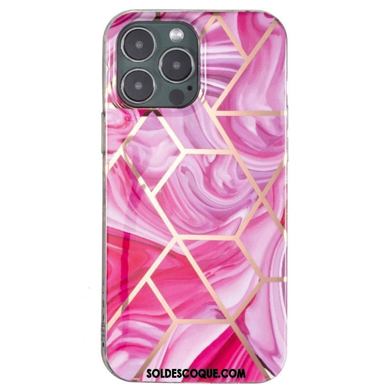 Coque iPhone 15 Pro Marbre Géométrique