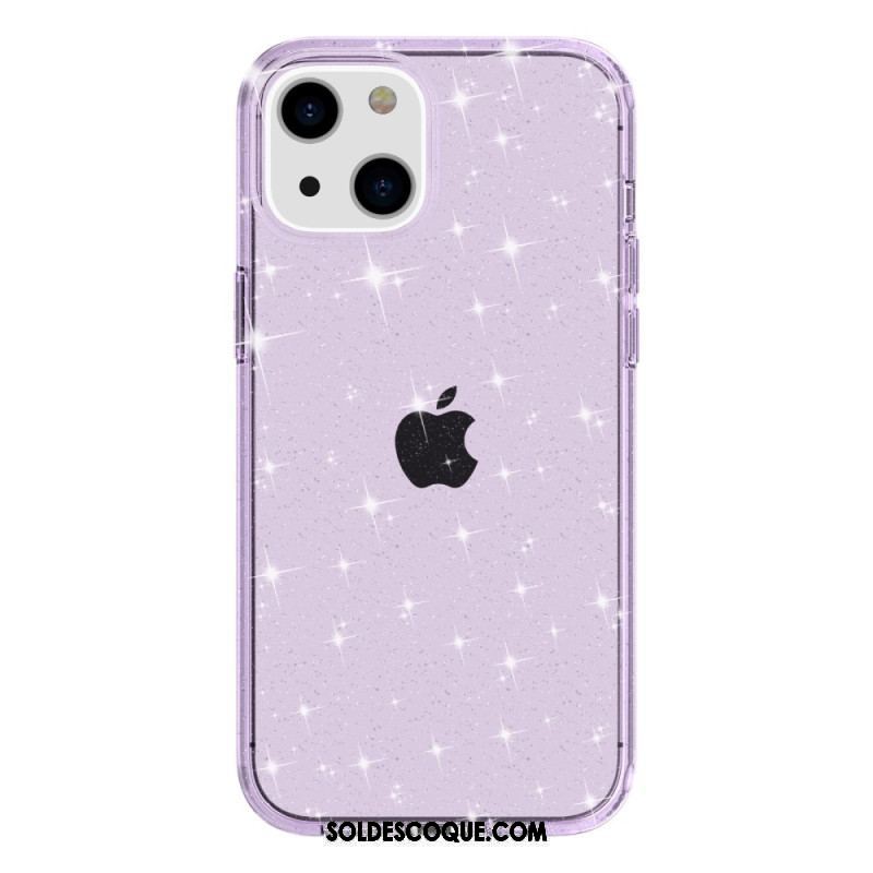 Coque iPhone 15 Transparente Paillettes