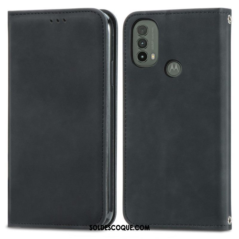 Flip Cover Moto E40 / E30 / E20 Skin-Touch Design