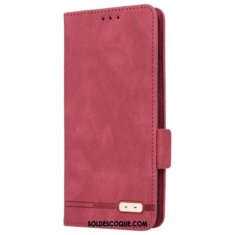 Flip Cover Moto G73 5G Texture Cuir