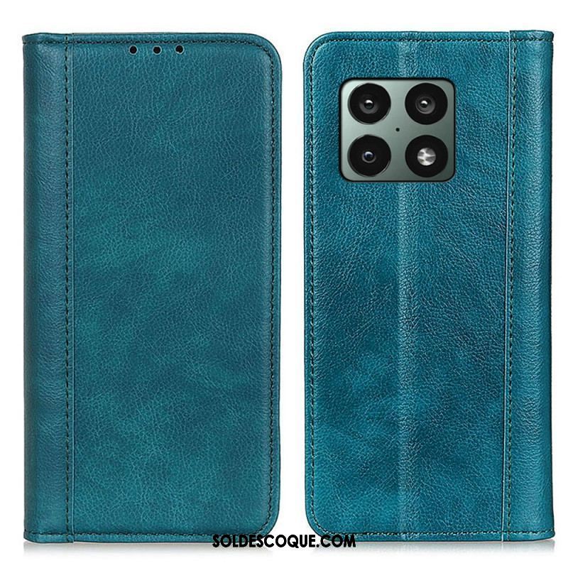 Flip Cover OnePlus 10 Pro 5G Version Coloré Cuir Litchi