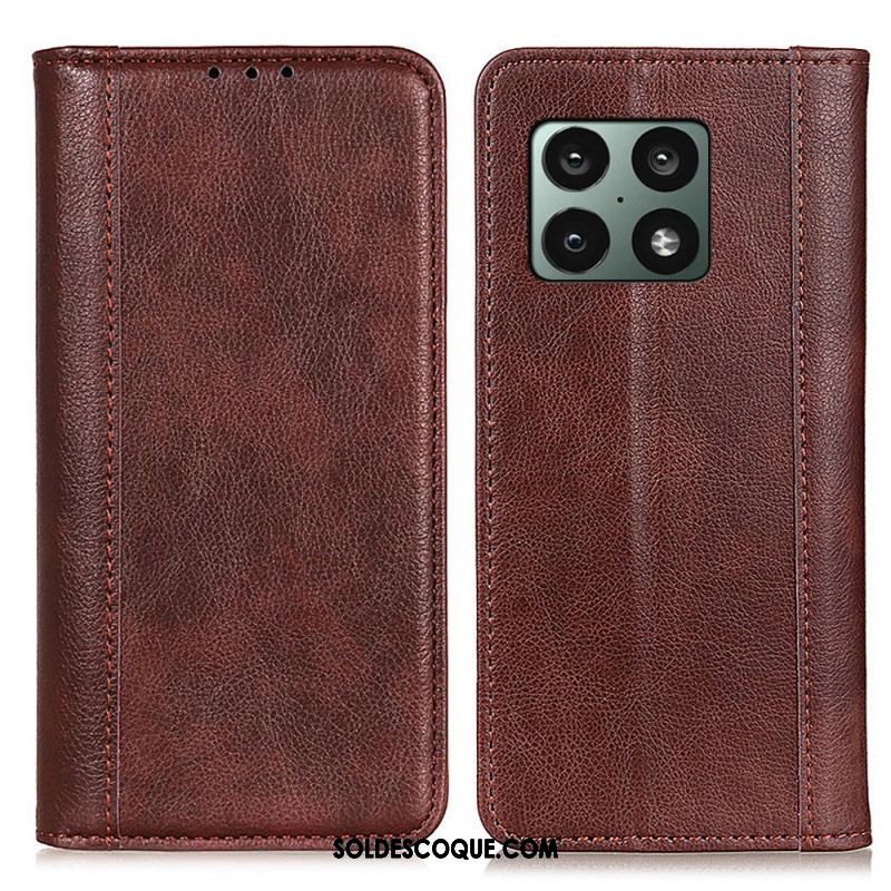 Flip Cover OnePlus 10 Pro 5G Version Coloré Cuir Litchi