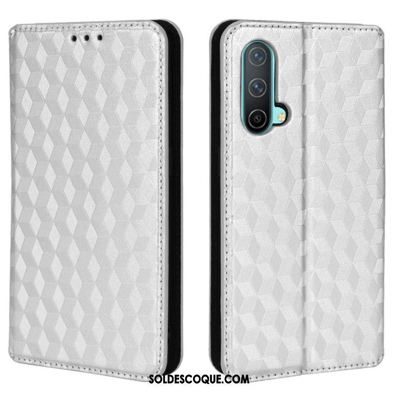 Flip Cover OnePlus Nord CE 5G Effet Cuir Diamant