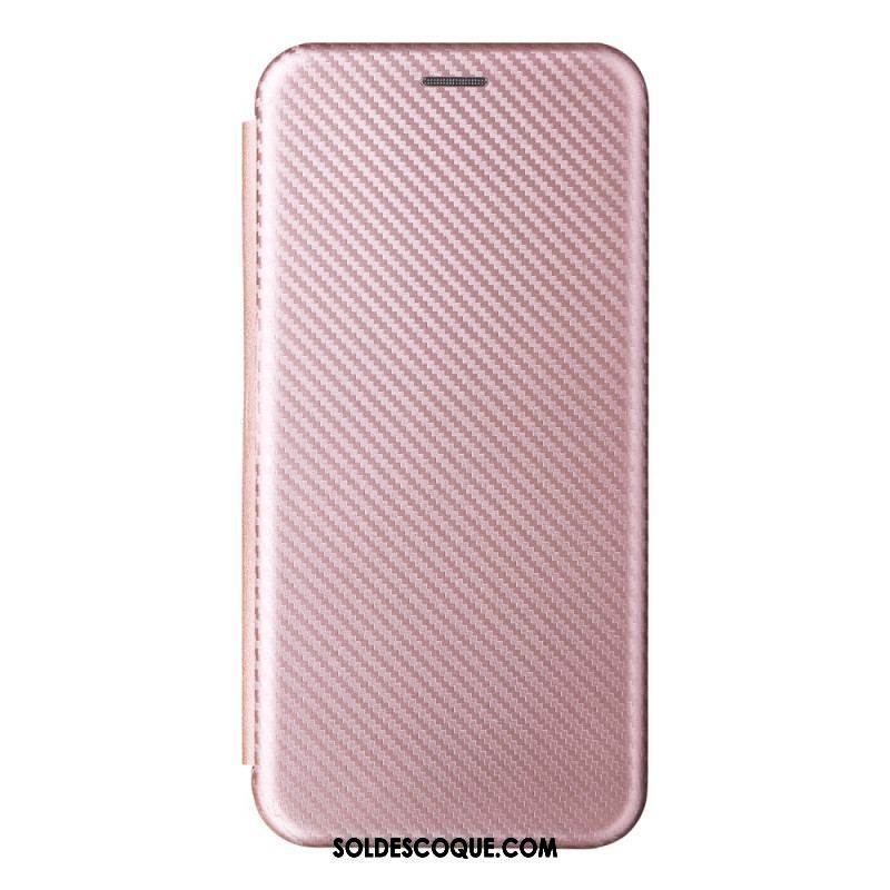 Flip Cover Oppo Find X5 Pro Texture Fibre Carbone