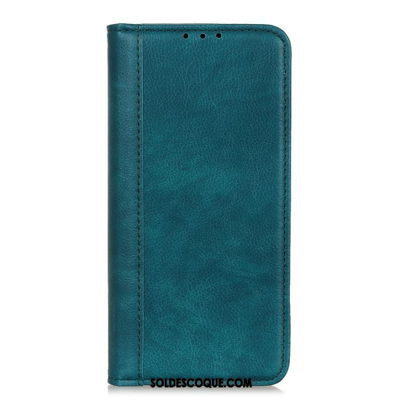 Flip Cover Samsung Galaxy A14 5G / A14 Cuir Fendu Stylé