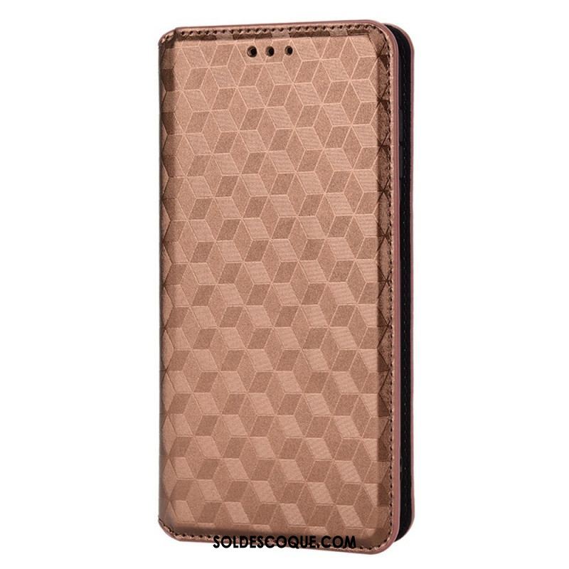 Flip Cover Samsung Galaxy M23 Effet Cuir Cubes 3D