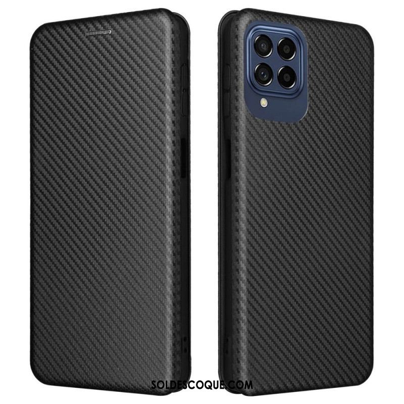 Flip Cover Samsung Galaxy M53 5G Fibre Carbone