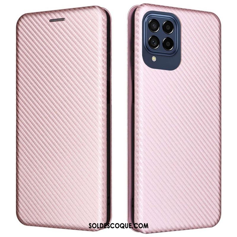 Flip Cover Samsung Galaxy M53 5G Fibre Carbone