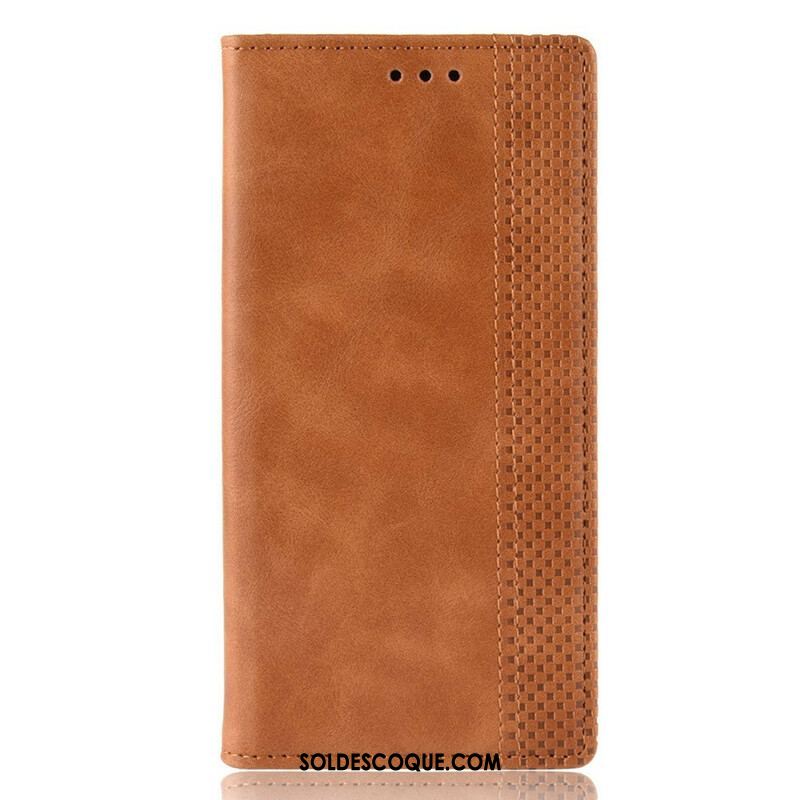 Flip Cover Samsung Galaxy S20 FE Effet Cuir Vintage Stylisé