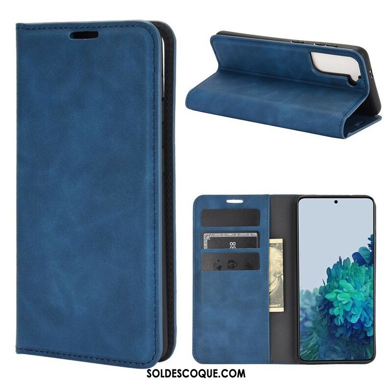 Flip Cover Samsung Galaxy S21 5G Effet Cuir Douceur