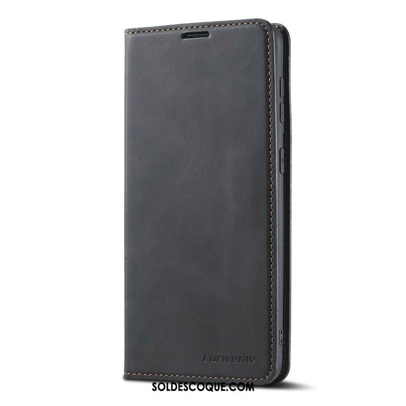 Flip Cover Samsung Galaxy S21 FE Effet Cuir FORWENW