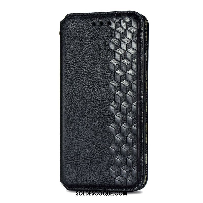 Flip Cover Samsung Galaxy S21 FE Effet Cuir Texture Diamant