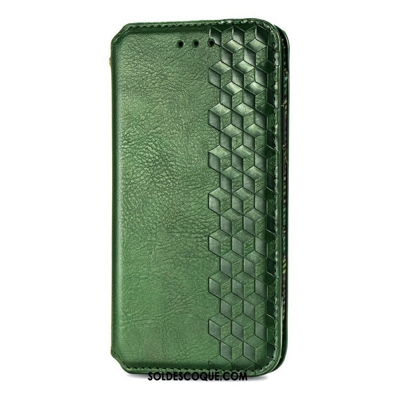 Flip Cover Samsung Galaxy S21 FE Effet Cuir Texture Diamant