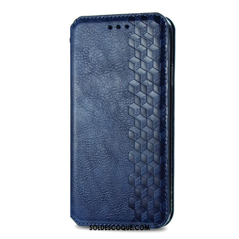 Flip Cover Samsung Galaxy S21 FE Effet Cuir Texture Diamant