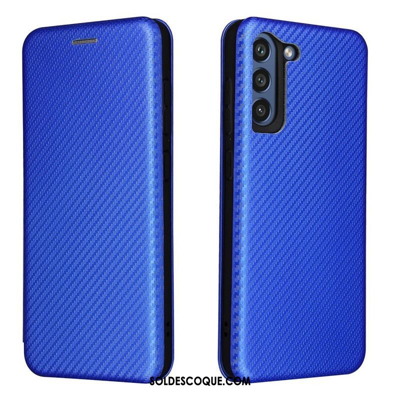 Flip Cover Samsung Galaxy S21 FE Fibre Carbone