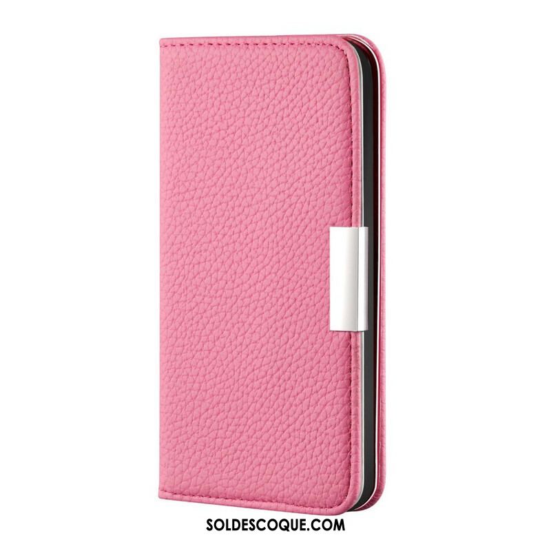 Flip Cover Samsung Galaxy S21 FE Simili Cuir Litchi Ultra Chic