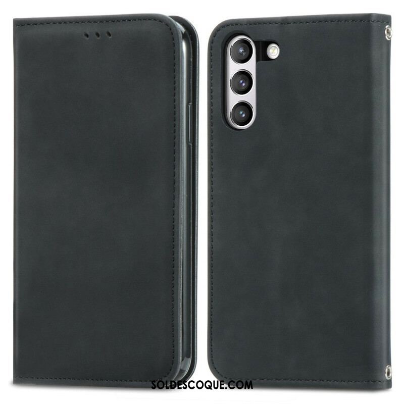 Flip Cover Samsung Galaxy S21 FE Simili Cuir Vintage