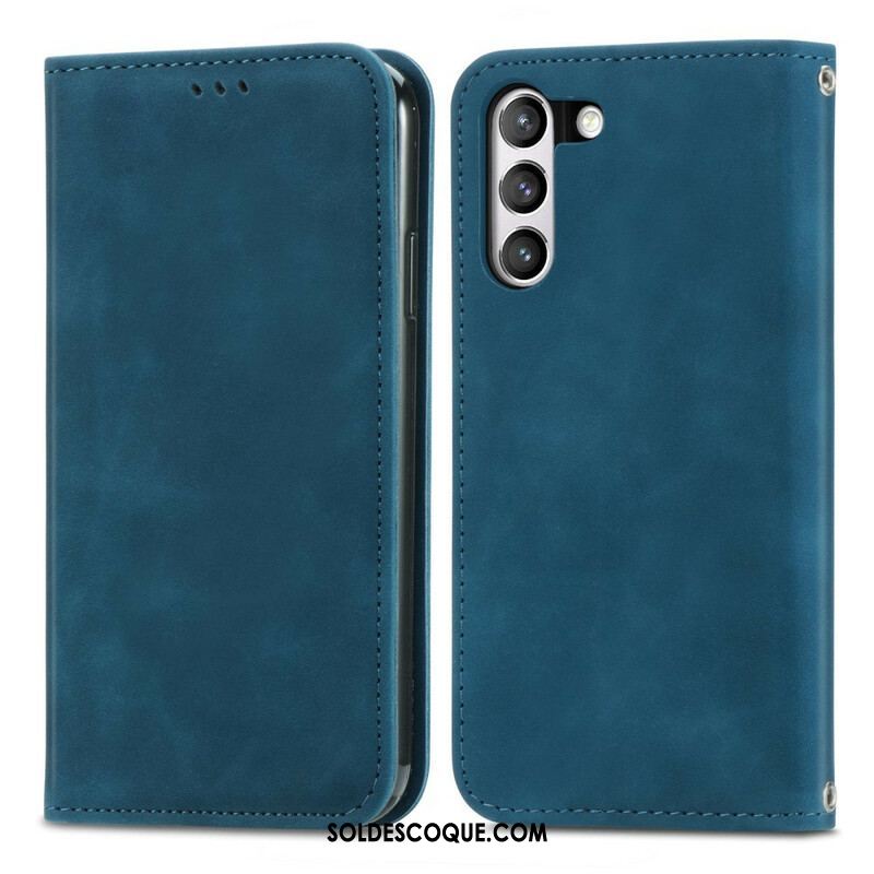 Flip Cover Samsung Galaxy S21 FE Simili Cuir Vintage