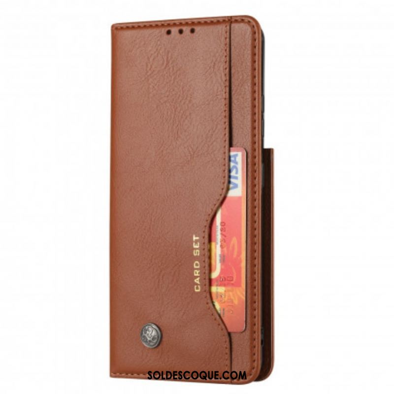 Flip Cover Samsung Galaxy S21 Ultra 5G Simili Cuir Porte-Cartes