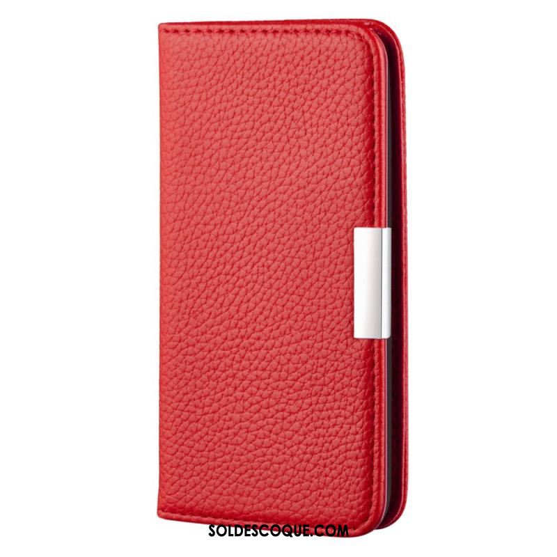 Flip Cover Samsung Galaxy S22 5G Simili Cuir Litchi Ultra Chic