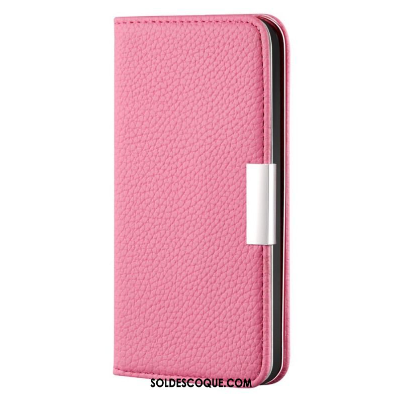 Flip Cover Samsung Galaxy S22 5G Simili Cuir Litchi Ultra Chic