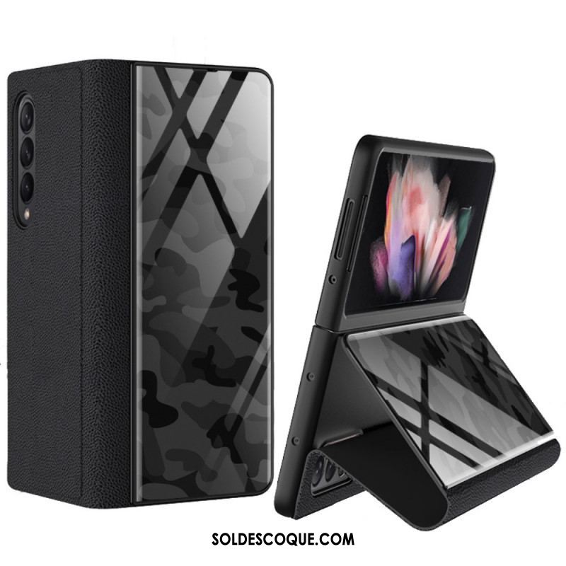 Flip Cover Samsung Galaxy Z Fold 3 5G Verre Trempé Camouflage