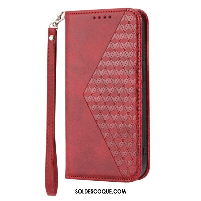 Flip Cover Sony Xperia 5 IV Style Cuir Motif 3D avec Lanière