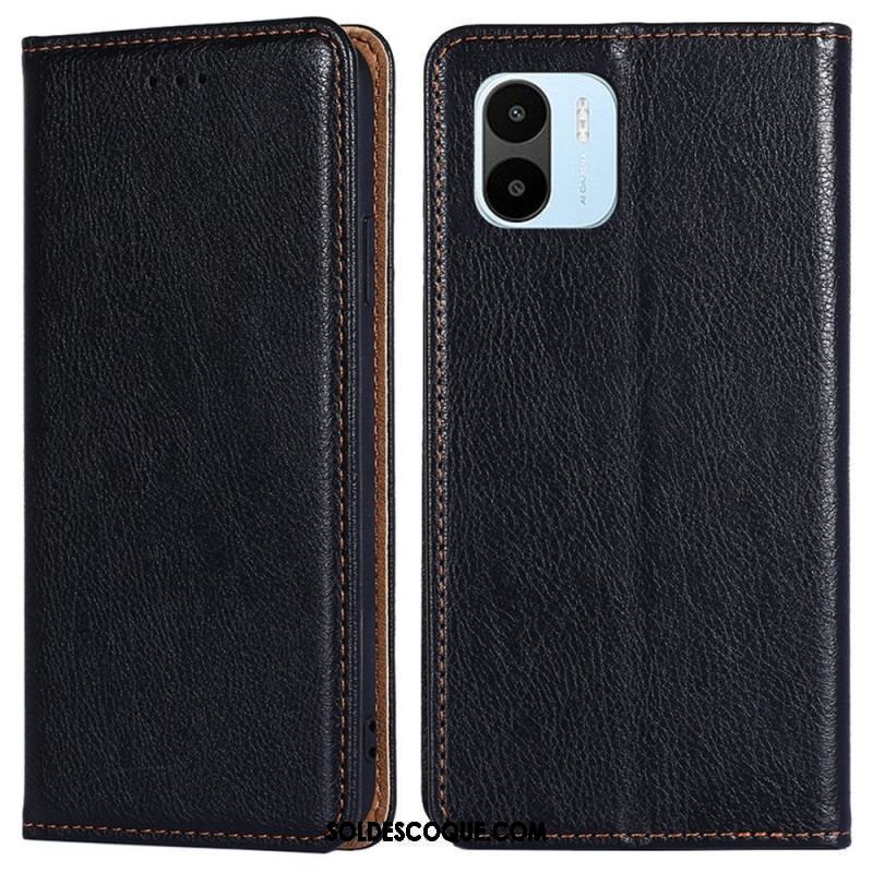 Flip Cover Xiaomi Redmi A1 Simili Cuir Coutures