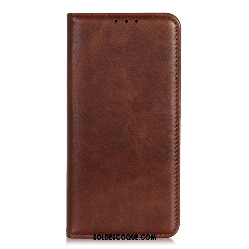 Flip Cover Xiaomi Redmi Note 12/Poco X5 5G Cuir Fendu Classique