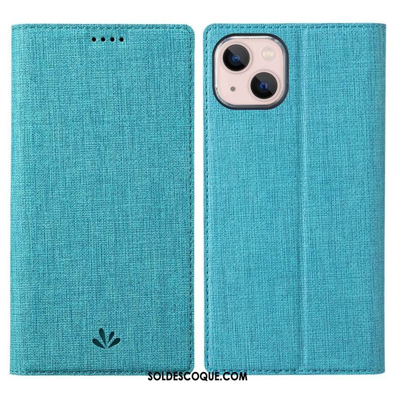 Flip Cover iPhone 14 Plus Texturée VILI DMX