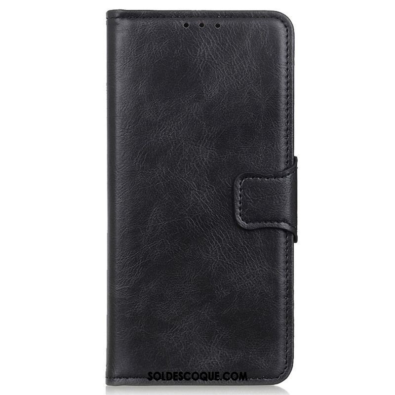 Housse Moto G73 5G Style Cuir Fermoir Réversible