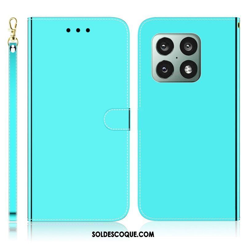 Housse OnePlus 10 Pro 5G Simili Cuir Couverture Miroir