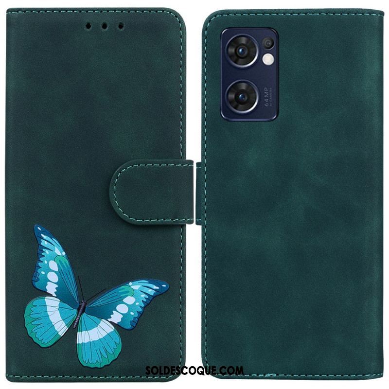 Housse Oppo Find X5 Lite Skin-Touch Papillon