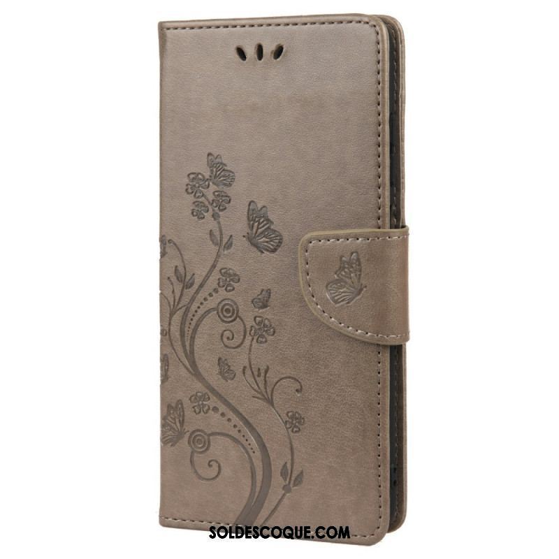 Housse Oppo Reno 6 5G Papillons et Fleurs